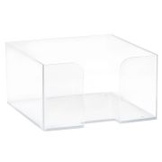 Подставка для бумажного блока СТАММ, 9*9*5, прозрачная