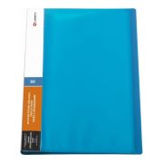 ПАПКА С 60 ВКЛАДЫШАМИ 0,60ММ ЖЕСТКАЯ НЕОН СИНЯЯ