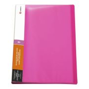 ПАПКА С 60 ВКЛАДЫШАМИ 0,60ММ ЖЕСТКАЯ НЕОН КРАСНАЯ