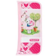 Пенал-косметичка ПИФАГОР для учениц начальной школы, «Зайка», 23х12 см, 226499