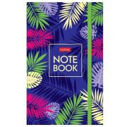 Записная книжка 80«50л А6ф с твердой обложкой с клапаном на резинке на гребне »Привет лето!