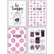 Записная книжка А6 80л. на гребне BG «Будь моим», глянцевая ламинация, твердая обложка