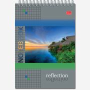 БЛОКНОТ ФОРМАТ А5 120 ЛИСТОВ НА МЕТАЛЛИЧЕСКОМ ГРЕБНЕ