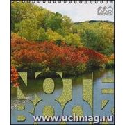 Блокнот на гребне А5 120л клетка «Капли»