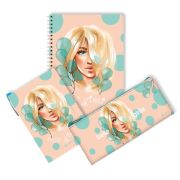 НАБОР ПОДАРОЧНЫЙ LAMARK «БИРЮЗА»: ТЕТРАДЬ, БЛОКНОТ С РУЧКОЙ, КОСМЕТИЧКА