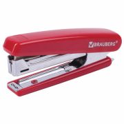 Степлер №10 BRAUBERG «Classic», до 12 листов, с антистеплером, красный, 228500