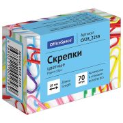 OfficeSpace Скрепки  28 мм (70 шт.) разноцветный