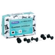 Кнопки силовые OfficeSpace, 50шт., черные, карт. упак., черный, цена за штуку, 281002