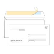 Конверт E65, OfficeSpace, 110*220мм, с подсказом, б/окна, отр. лента, Россия