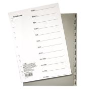 Разделитель пластиковый ERICH KRAUSE, А4, 12 листов, по месяцам Январь-Декабрь, оглавление, 50054