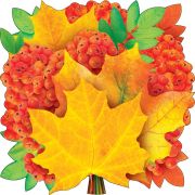 Украшение на скотче «Кленовые листья и рябина» (компл.=10 шт)