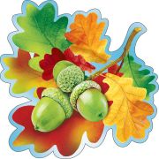 Украшение на скотче «Дубовая ветка» (компл.=10 шт)