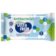 Салфетки влажные Ultra Fresh Antibacterrial 150 шт клапан (9) Биосфера сервис