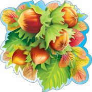 Украшение на скотче «Орехи» (компл.=10 шт)