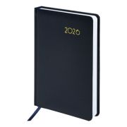 Ежедневник датированный 2026, А5, 138x213 мм, BRAUBERG «Select», балакрон, темно-синий, 117085