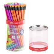 Карандаш чернографитный BRAUBERG «ULTRA COLOR», 1 шт., HB, с ластиком, пластиковый, 181708