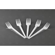 Вилка пластик 16см PS белая 100шт