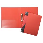 24АВ4 00115 Папка Пластиковая Hatber на 2-х кольцах А4ф корешок 40 мм STANDARD 700мкм- Красная