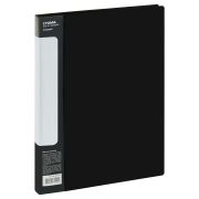 Папка на 2 кольцах CTAMM «Стандарт» А4, 25мм, 700мкм, пластик, черная