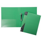 Папка Пластиковая Hatber на 2-х кольцах А4ф корешок 40 мм STANDARD 700мкм- Зеленая