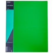 Папка Пластиковая Hatber на 2-х кольцах А4ф корешок 25 мм STANDARD 700мкм- Зеленая