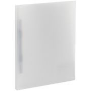 Папка с пружинным cкоросшивателем OfficeSpace, 14мм, 400мкм, серая полупрозрачная