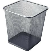 Корзина для бумаг Berlingo «Steel&Style», 20л, сетчатая, металлическая, квадратное основание, черная