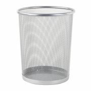 Корзина для бумаг, 9 л, металлическая, серебристая, BRAUBERG «Germanium», 231959