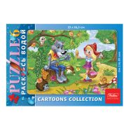 Пазл раскрась водой, 6 элементов, А5, «Красная шапочка», 165х230 мм