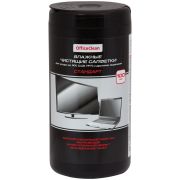 Салфетки чистящие влажные OfficeClean «Стандарт» для ЖК и других экранов, в тубе, 100шт.