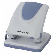 Дырокол BRAUBERG Grand office 35 листов, серый