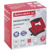 РоссияДырокол BRAUBERG «JET PRO», до 30 листов, красно-черный, 228601, Россия