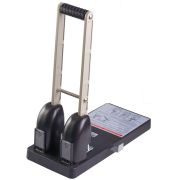 Дырокол мощный KW-trio 150л., черный, с линейкой