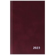 Ежедневник датированный 2023г., А5, 176л., кожзам, OfficeSpace «Nebraska», бордовый