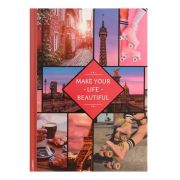 Ежедневник недатированный А5, 80 листов, твёрдая обложка, глянцевая ламинация, «ПАРИЖ. Коллаж», блок офсет