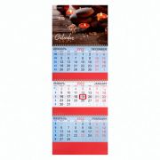 Календарь квартальный на 2023 г., 3 блока, 3 гребня, с бегунком, офсет, «RELAX», BRAUBERG