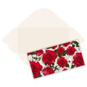 Конверт для денег стандарт красные розы без надписи