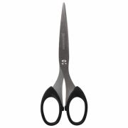 Ножницы BRAUBERG «Classic», 160 мм, черные, классической формы, 2-х сторонняя заточка