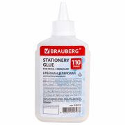 Клей канцелярский силикатный BRAUBERG «Standard» (для бумаги, картона) 110 г., 228416