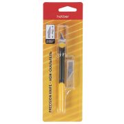 Нож -скальпель Канцелярский Hatber 37x9мм пластиковый корпус диаметр 11мм с резиновым грипом с магни